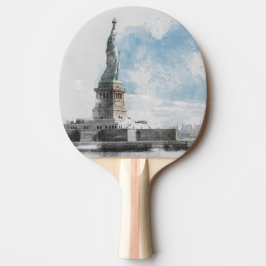 Manhattan Nyc Liberty Statue Tischtennis Schläger