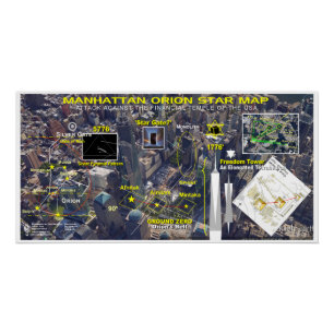Manhattan Orion Star Map Poster