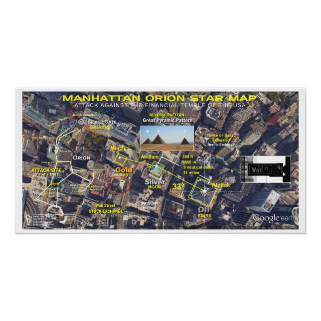 Manhattan Orion Star Map Poster (Vorderseite)