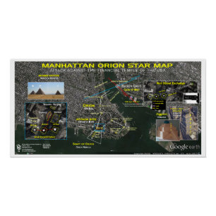 Manhattan Orion Star Map Poster