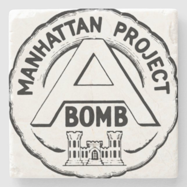 Manhattan Project Abzeichen Steinuntersetzer (Vorderseite)