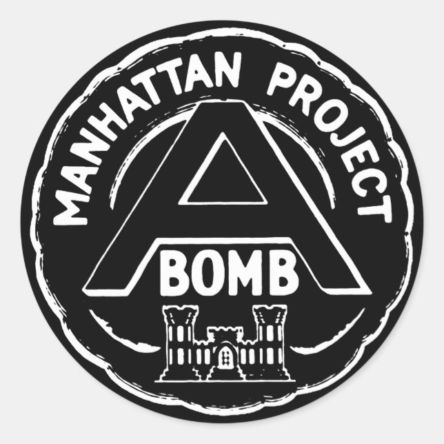 Manhattan Project Los Alamos, Nuclear WW2 Runder Aufkleber (Vorderseite)
