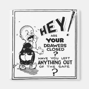 Manhattan Project Secrecy Warnng Magnet