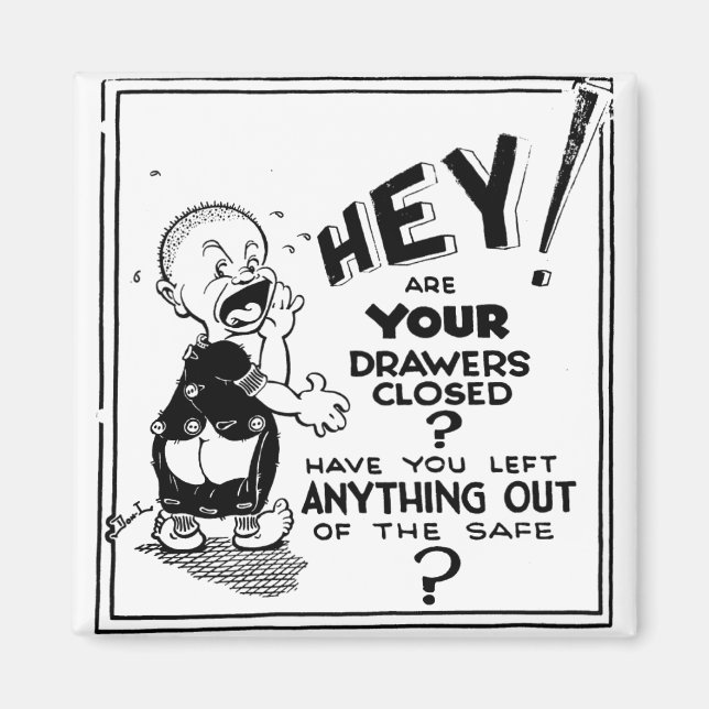 Manhattan Project Secrecy Warnng Magnet (Vorne)