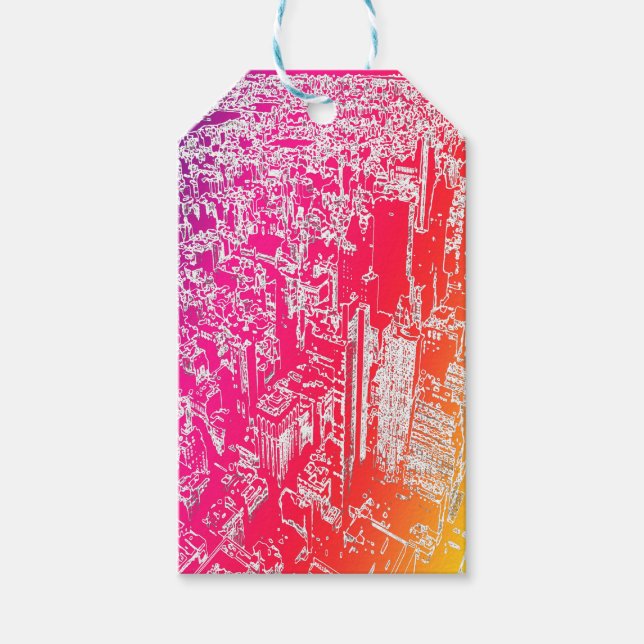 Manhattan Regenbogen Geschenkanhänger (Vorderseite)