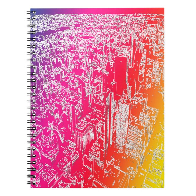 Manhattan Regenbogen Notizblock (Vorderseite)