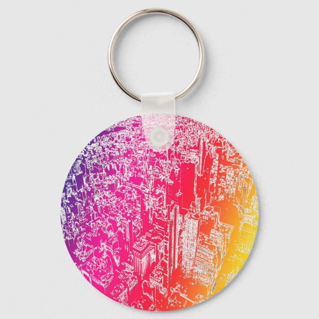 Manhattan Regenbogen Schlüsselanhänger (Vorderseite)