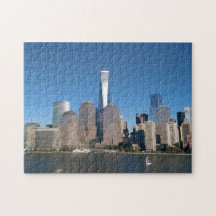 Manhattan Skyline Freedom Tower Hudson River NYC