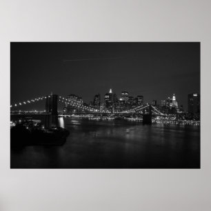 Manhattan-Skyline II B&W Poster