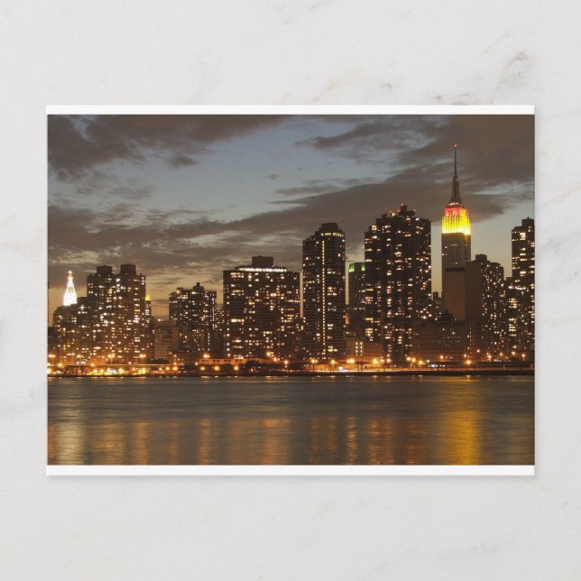 Manhattan Skyline, New York City, New York, USA Postkarte (Vorderseite)