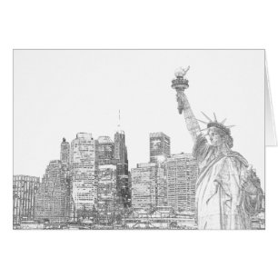 Manhattan Skyline und Die Freiheitsstatue