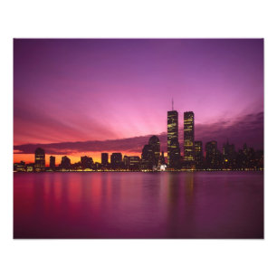 Manhattan Skyline und Hudson River, New York, Fotodruck