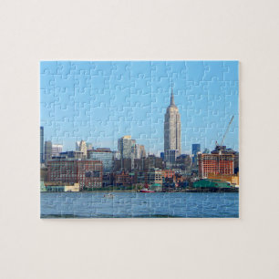 Manhattan-Skyline, wie von Hoboken, NJ gesehen
