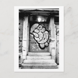 Manhattan Soho Graffiti Tagged Doorway Postkarte