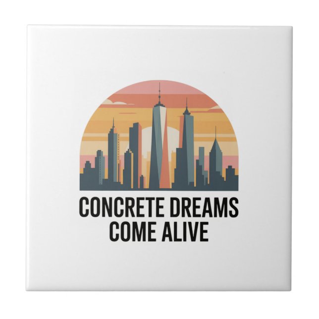 Manhattan State of Mind New York Fliese (Vorderseite)