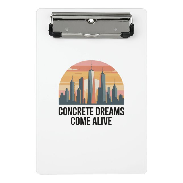 Manhattan State of Mind New York Mini Klemmbrett (Vorderseite)
