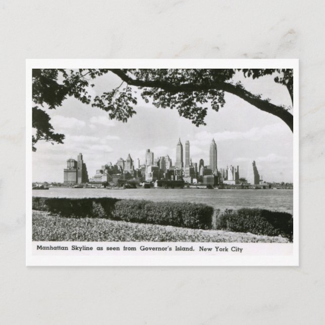 Manhattan von Governor's Island, New York City Vi Postkarte (Vorderseite)
