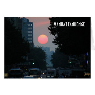 Manhattanhenge : établissement du soleil orange