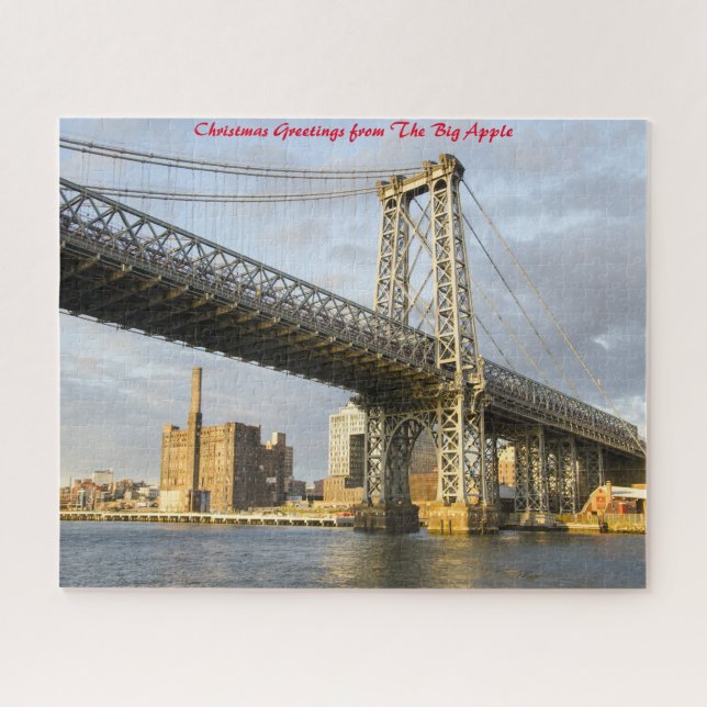 Manhatten Bridge New York.Christmas Greetings (Horizontal)