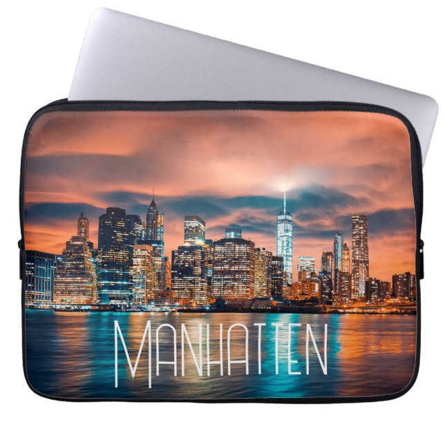 Manhatten Cityscape Laptopschutzhülle (Vorderseite)