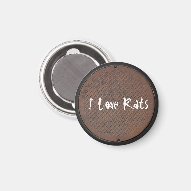 Manhole Cover Serie Magnet (Vorderseite/Rückseite)