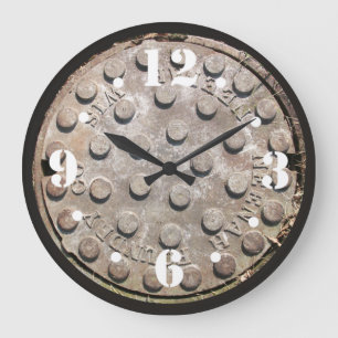 Manhole Cover Wall Uhr