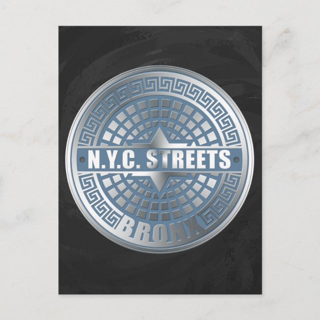 Manhole Covers Bronx Postkarte (Vorderseite)