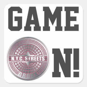Manhole Covers Bronx Quadratischer Aufkleber