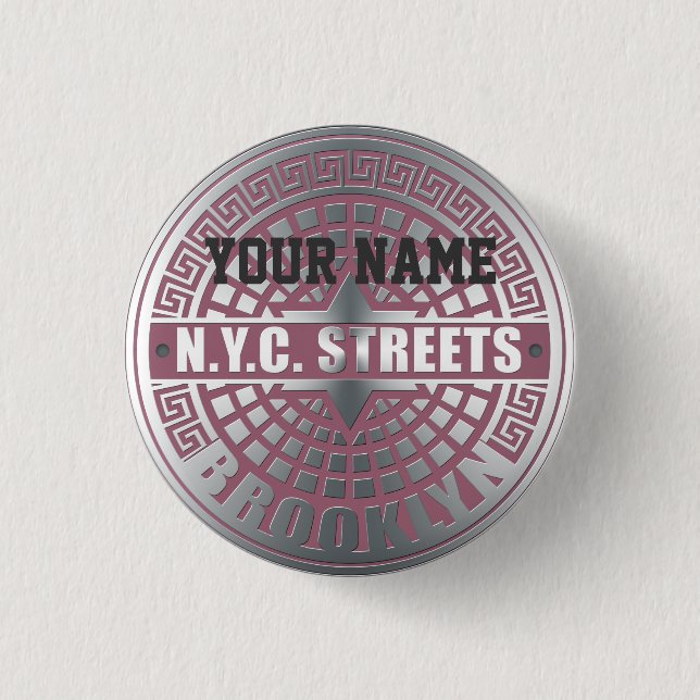 Manhole Covers Brooklyn Button (Vorderseite)