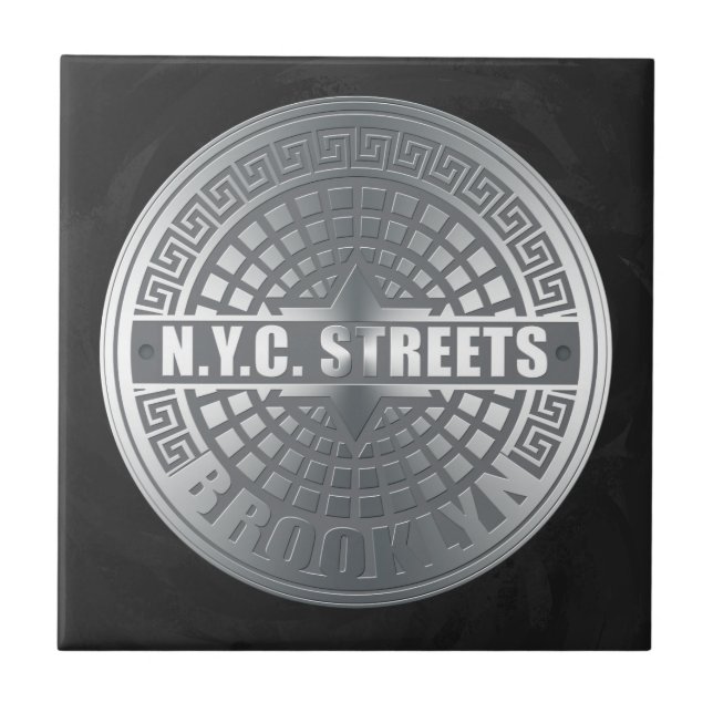 Manhole Covers Brooklyn Fliese (Vorderseite)