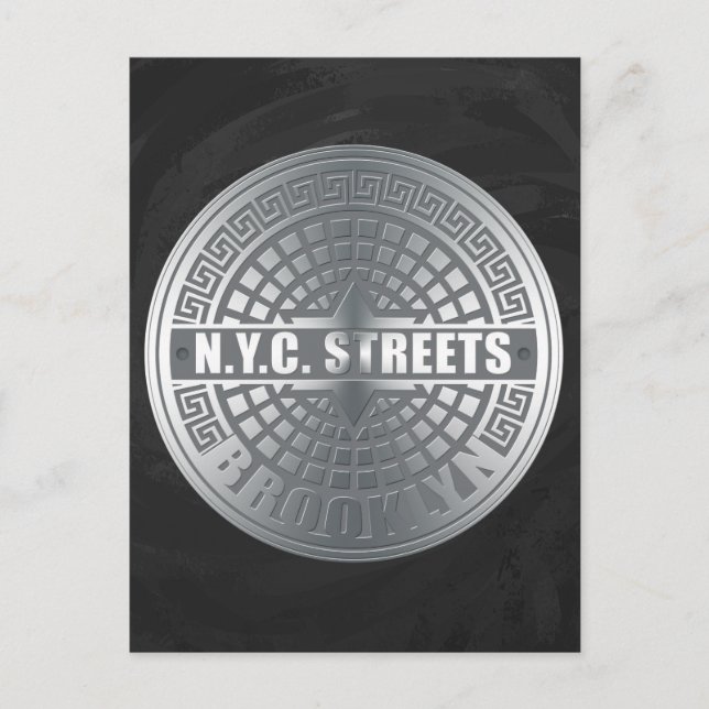 Manhole Covers Brooklyn Postkarte (Vorderseite)
