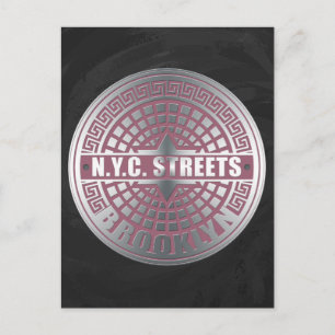 Manhole Covers Brooklyn Postkarte