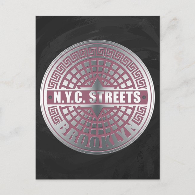 Manhole Covers Brooklyn Postkarte (Vorderseite)