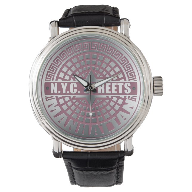 Manhole Covers Manhattan Armbanduhr (Vorderseite)