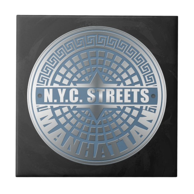 Manhole Covers Manhattan Fliese (Vorderseite)