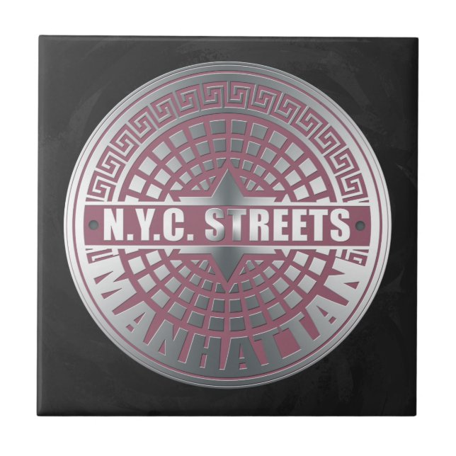 Manhole Covers Manhattan Fliese (Vorderseite)