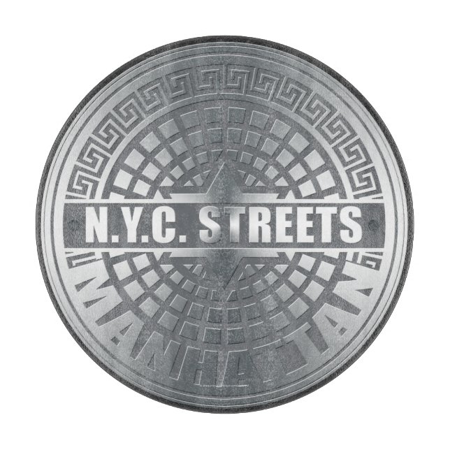 Manhole Covers Manhattan Schneidebrett (Vorderseite)