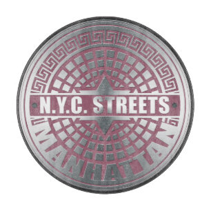 Manhole Covers Manhattan Schneidebrett