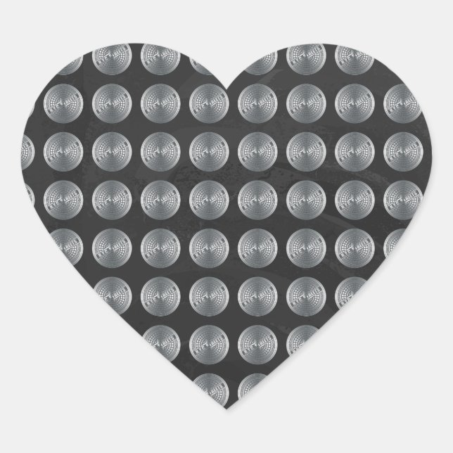 Manhole Covers NYC Herz-Aufkleber (Vorderseite)