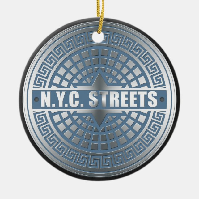 Manhole Covers NYC Keramikornament (Vorne)