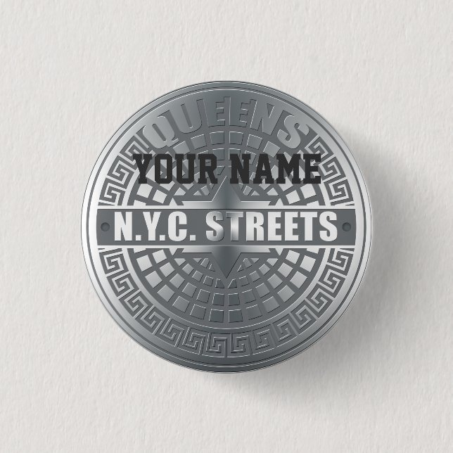 Manhole Covers Queens Button (Vorderseite)