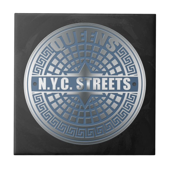 Manhole Covers Queens Fliese (Vorderseite)