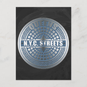 Manhole Covers Queens Postkarte