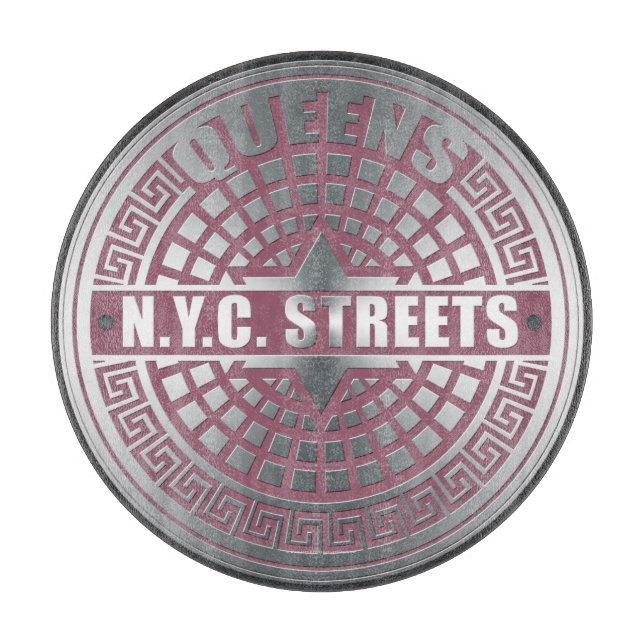 Manhole Covers Queens Schneidebrett (Vorderseite)