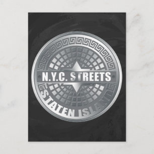 Manhole Covers Staten Island Postkarte