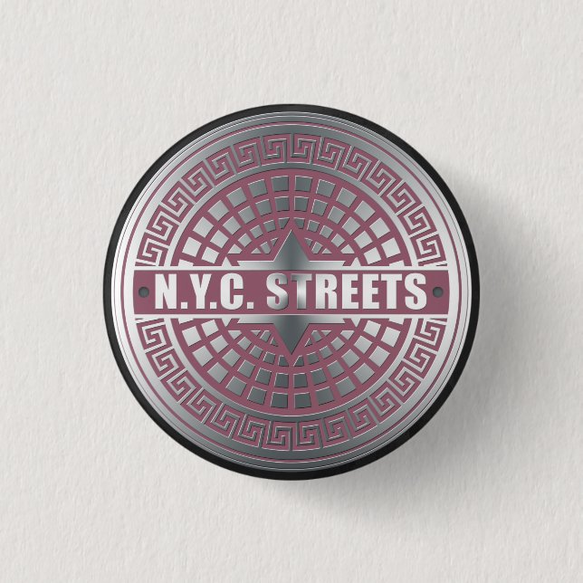 Manhole CoversNYC Button (Vorderseite)