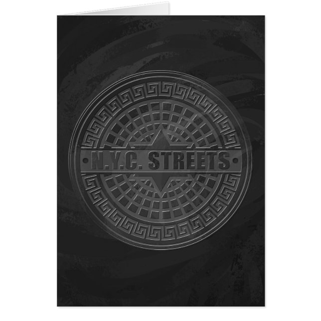 Manhole deckt schwarzen Marmor ab (Vorne)