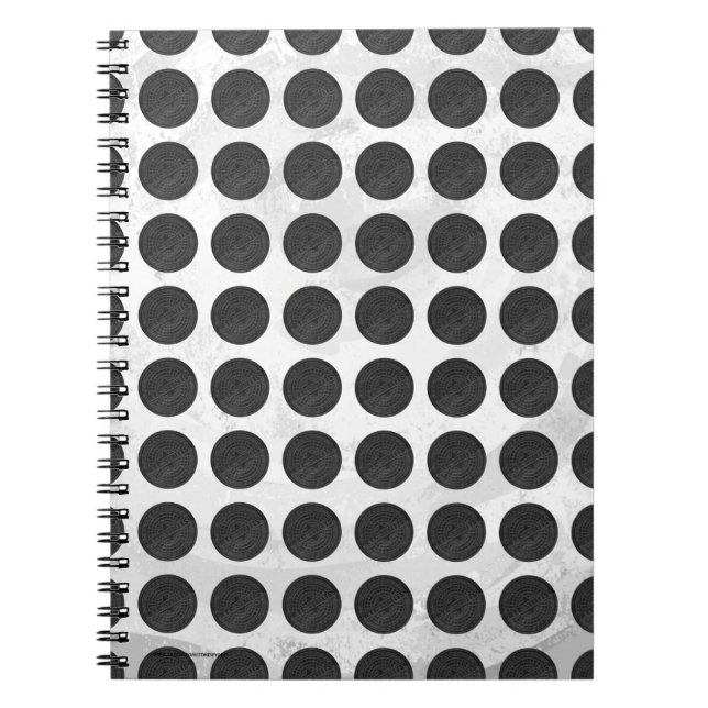 Manhole deckt schwarzen Marmor ab Notizblock (Vorderseite)