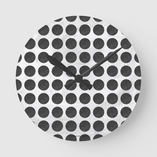 Manhole deckt schwarzen Marmor ab Runde Wanduhr (Vorderseite)
