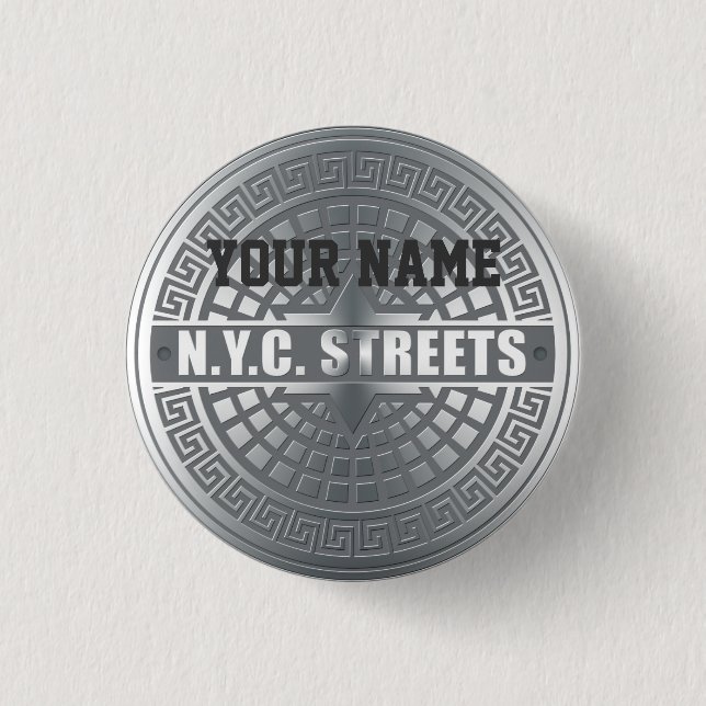 Manhole NYC Button (Vorderseite)